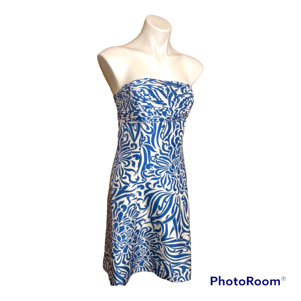 Ann Taylor Silk Strapless Dress SZ O-P